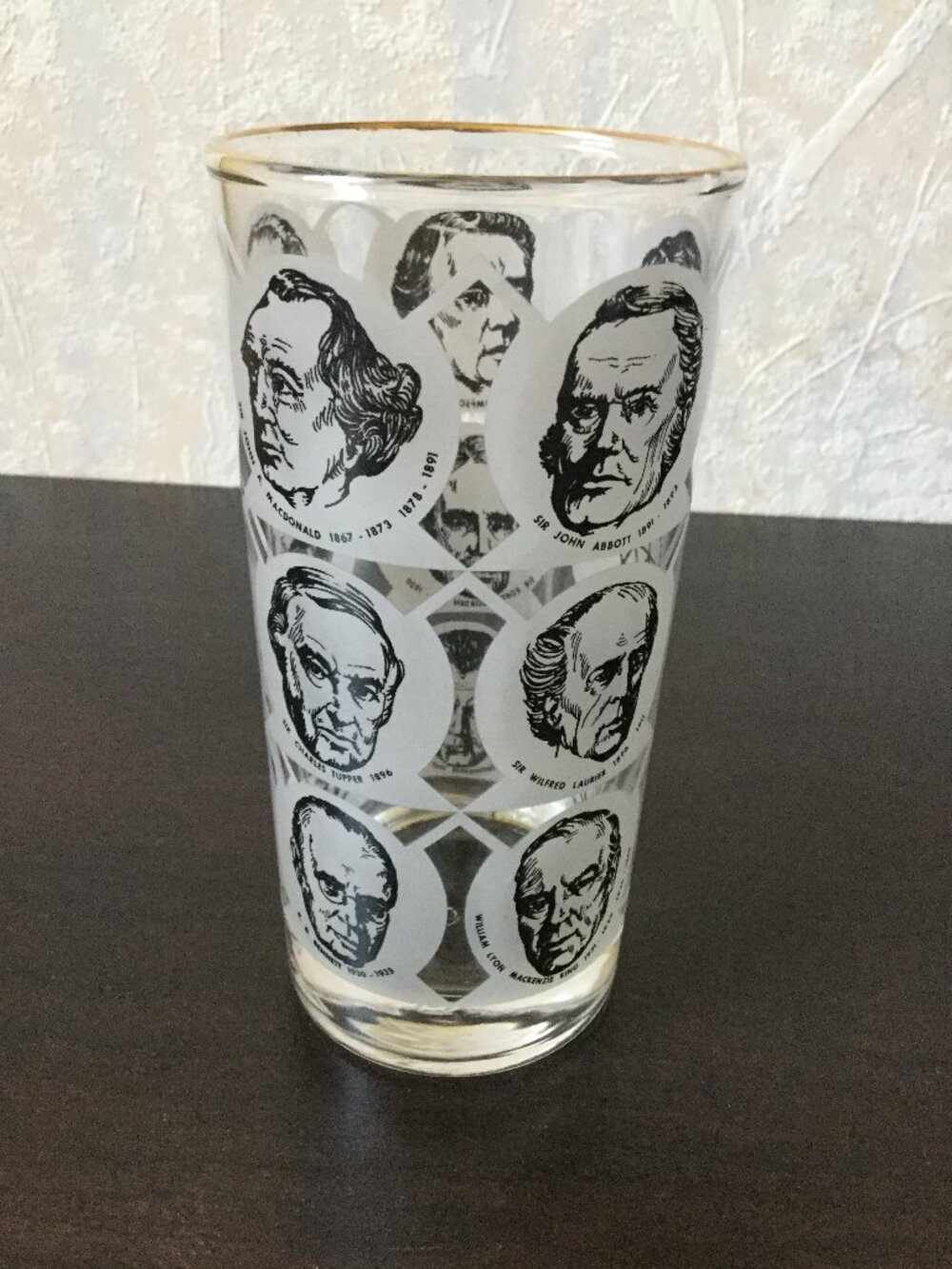 1967 Vintage Canadian Centennial Prime Ministers Drinking Glass - Picture 3 of 4